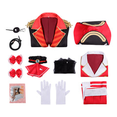 Cosplay Costume Houshou Marine Hololive Youtuber Cosplay Tenue Noire et Rouge Femme