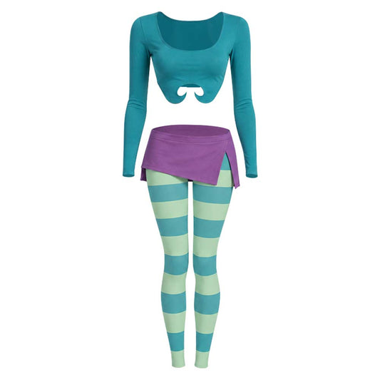 Cosplay Costume Irma Lair W.I.T.C.H. Anime Cosplay Tenue Verte et Violette Femme