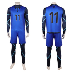 Cosplay Costume Isagi Yoichi Blue Lock Live Action(2026) Team Z Maillot de Football Bleu Homme