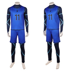 Cosplay Costume Isagi Yoichi Blue Lock Live Action(2026) Team Z Maillot de Football Bleu Homme