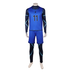 Cosplay Costume Isagi Yoichi Blue Lock Live Action(2026) Team Z Maillot de Football Bleu Homme