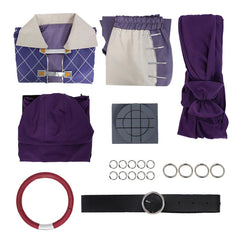 Cosplay Costume Jabba Gachiakuta Anime Cosplay Tenue Beige et Violette Homme