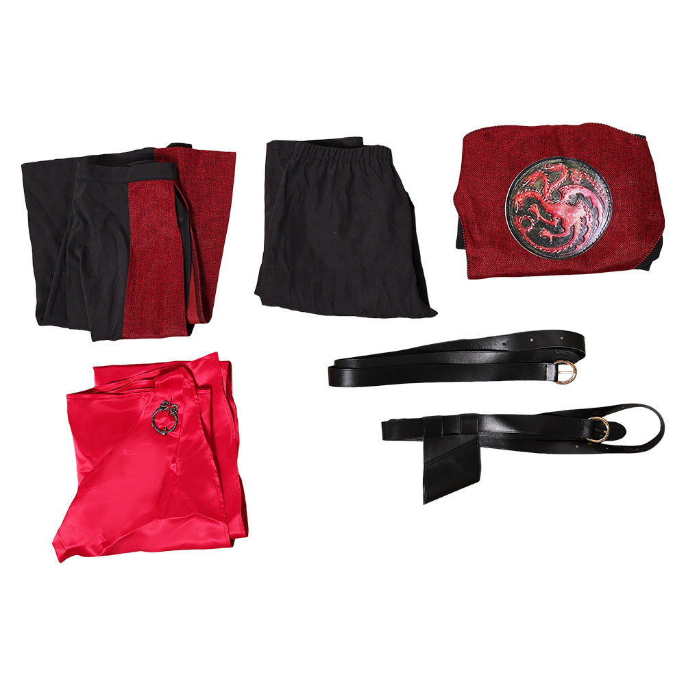 Cosplay Costume Jacaerys House of the Dragon 3(2026) TV Cosplay Tenue Rouge Homme