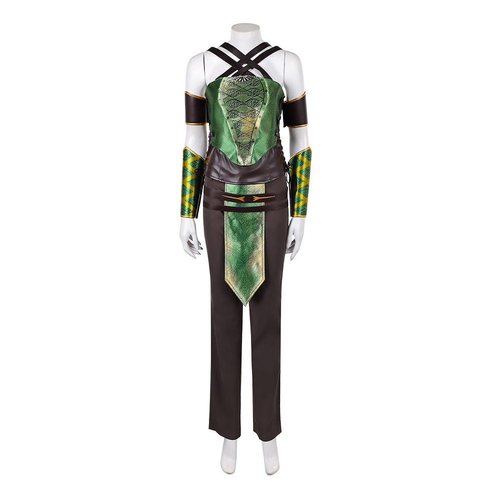 Cosplay Costume Jade Mortal Kombat 2 Film Cosplay Tenue Verte et Noire Homme