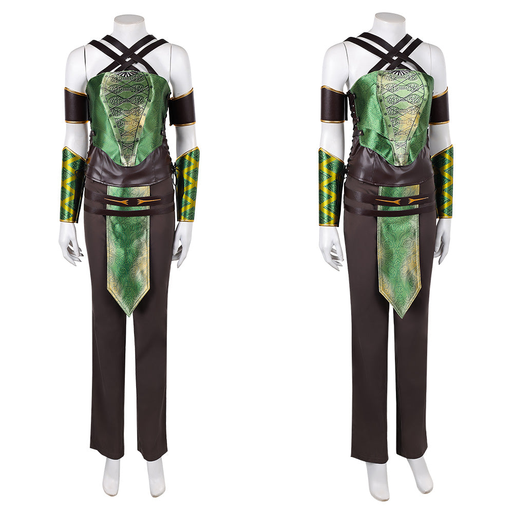 Cosplay Costume Jade Mortal Kombat 2 Film Cosplay Tenue Verte et Noire Homme