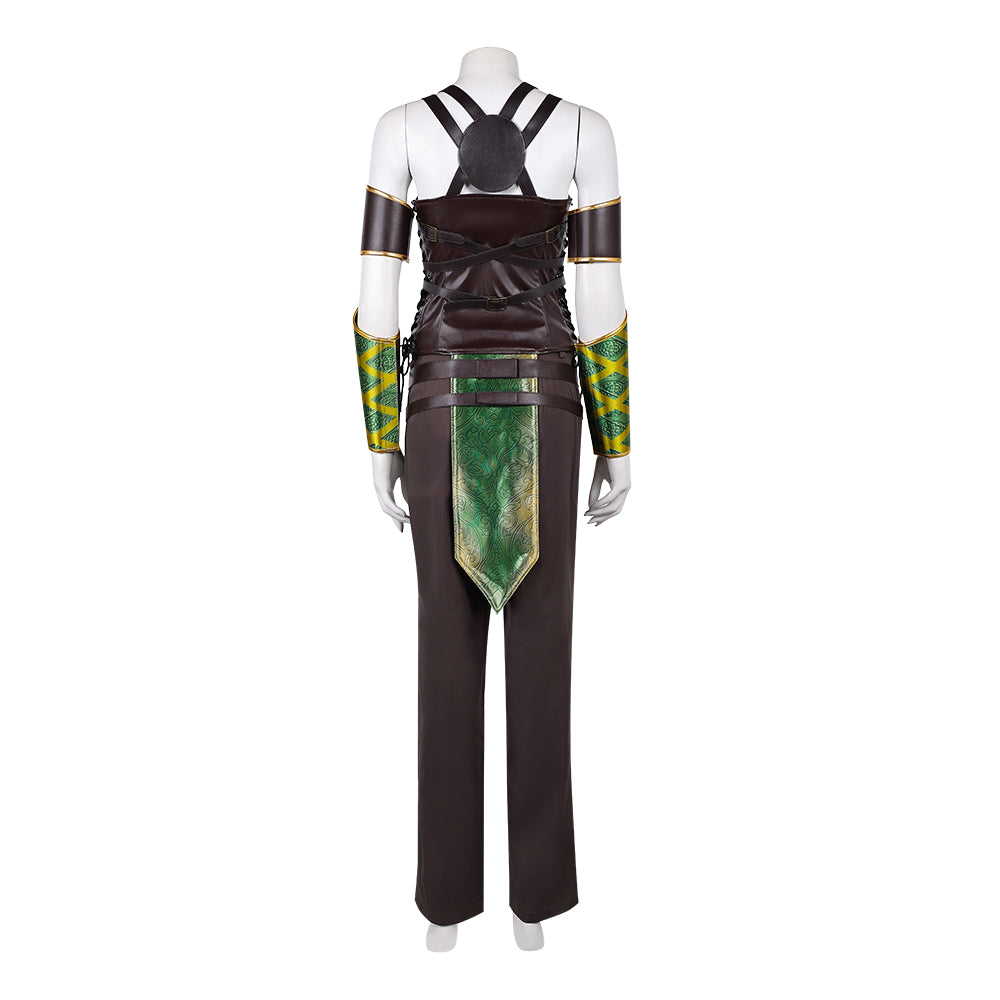 Cosplay Costume Jade Mortal Kombat 2 Film Cosplay Tenue Verte et Noire Homme