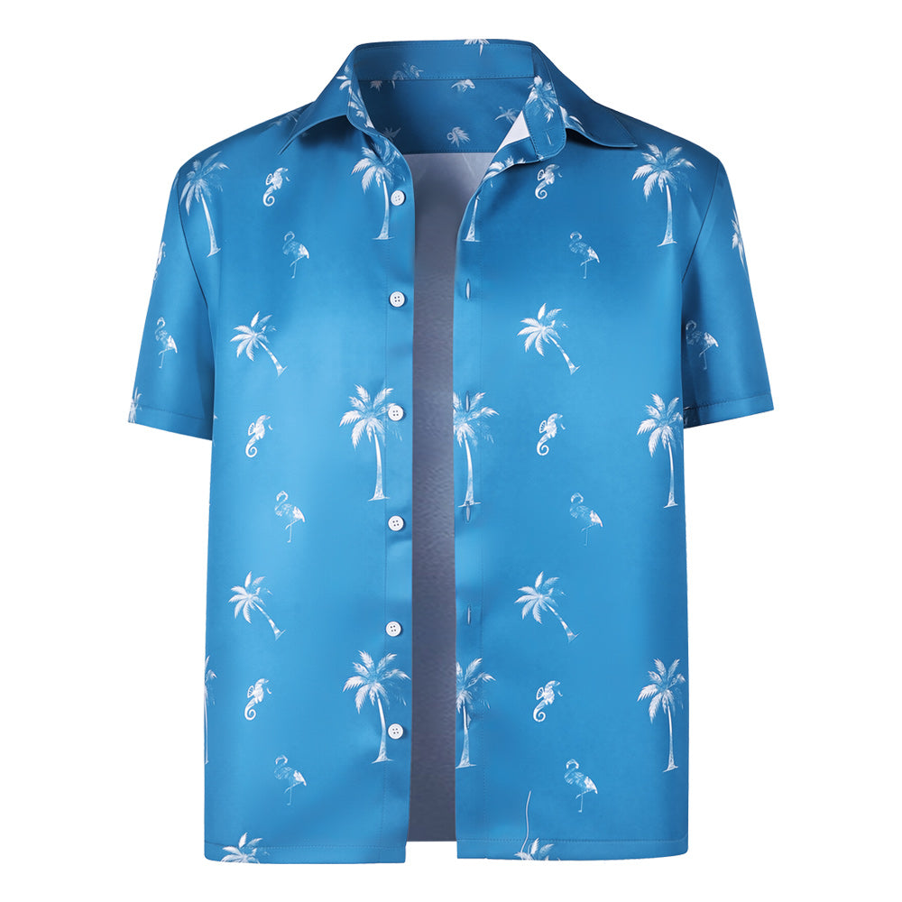 Cosplay Costume Jason Duval GTA(2026) Jeu Cosplay Chemise Hawaïenne Bleue Homme