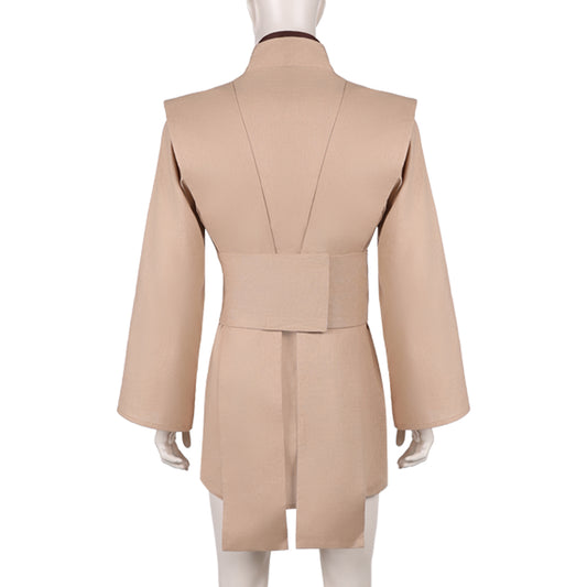 Cosplay Costume Jedi Knight Les Guerres des Étoiles Film Cosplay Haut Marron Homme