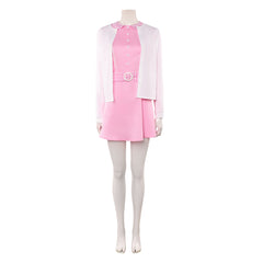 Cosplay Costume Jenny The Rocky Horror Picture Show Film Cosplay Robe Rose+Veste Blanche Femme