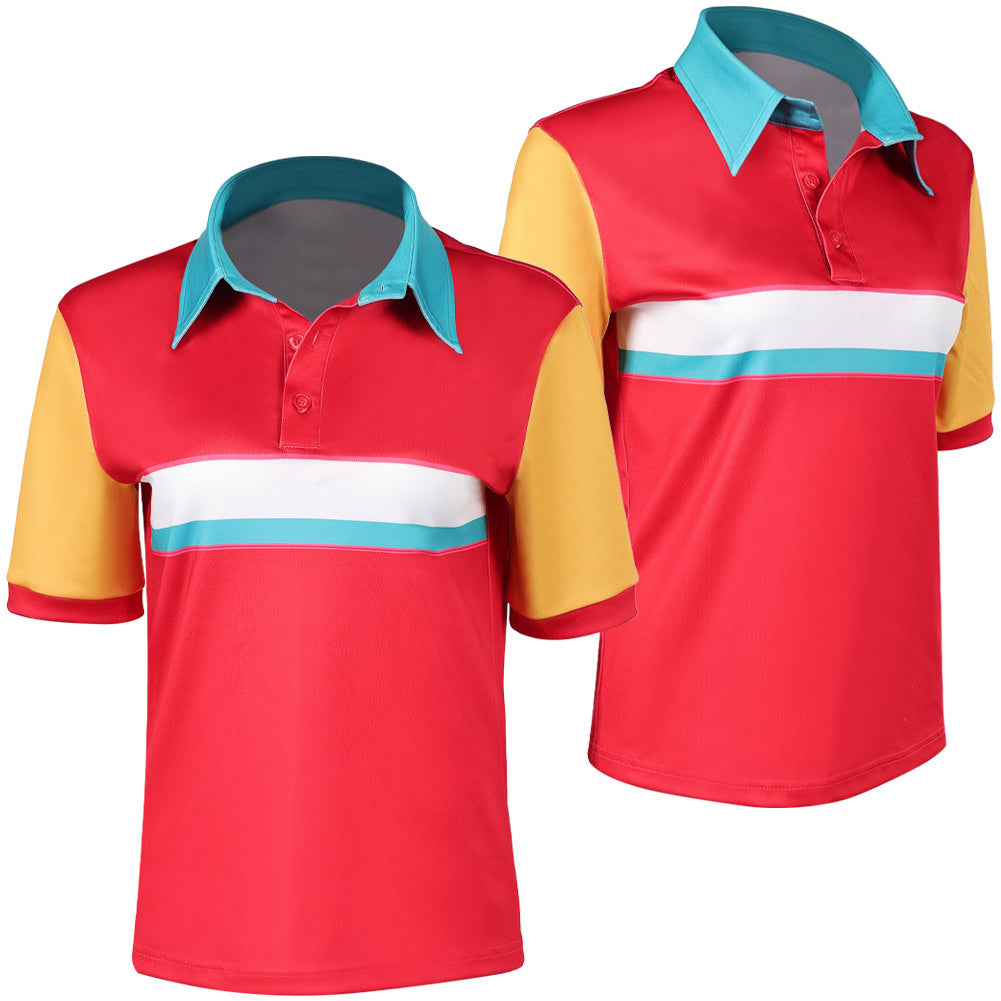 Cosplay Costume Jo Forgotten Island(2026) Film Cosplay Polo Rouge Femme