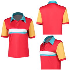 Cosplay Costume Jo Forgotten Island(2026) Film Cosplay Polo Rouge Femme