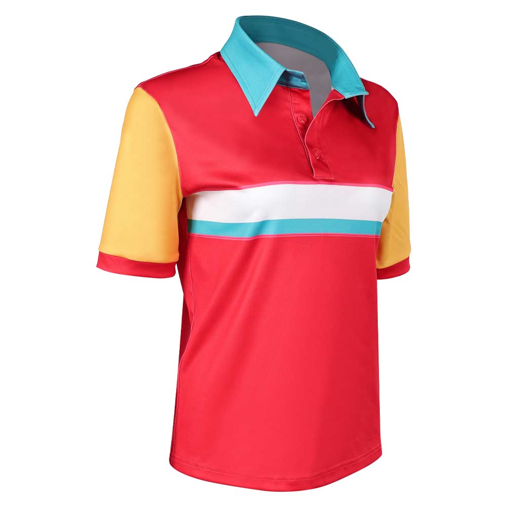 Cosplay Costume Jo Forgotten Island(2026) Film Cosplay Polo Rouge Femme