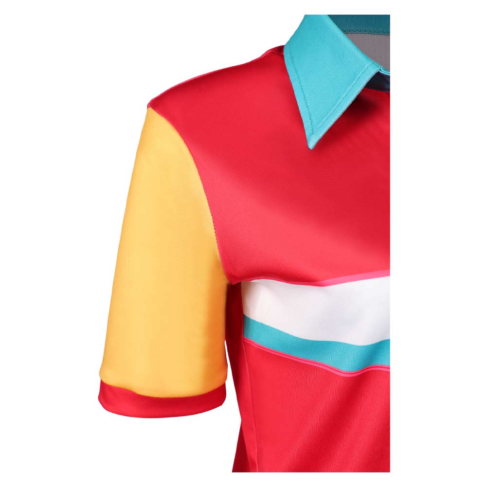 Cosplay Costume Jo Forgotten Island(2026) Film Cosplay Polo Rouge Femme
