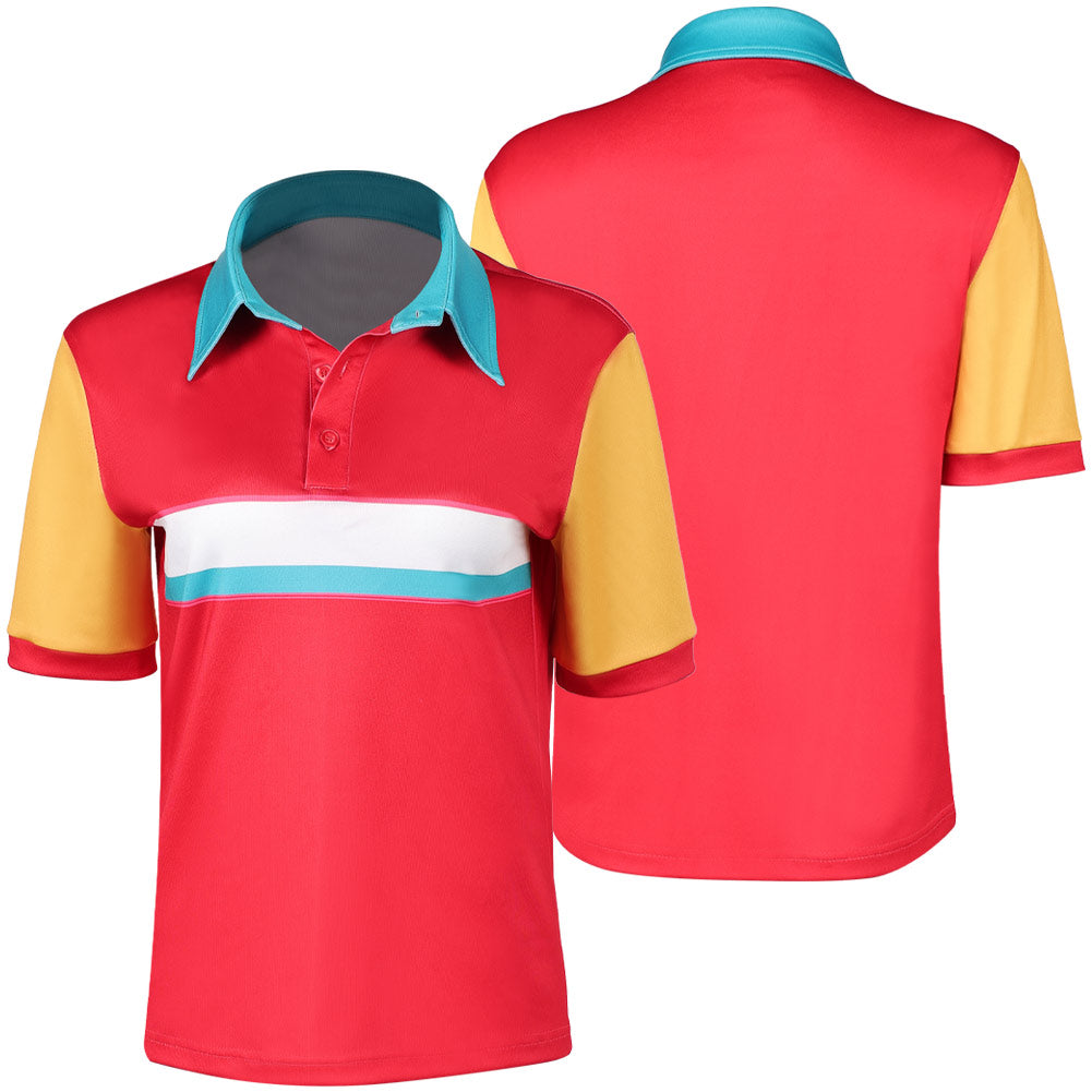 Cosplay Costume Jo Forgotten Island(2026) Film Cosplay Polo Rouge Femme