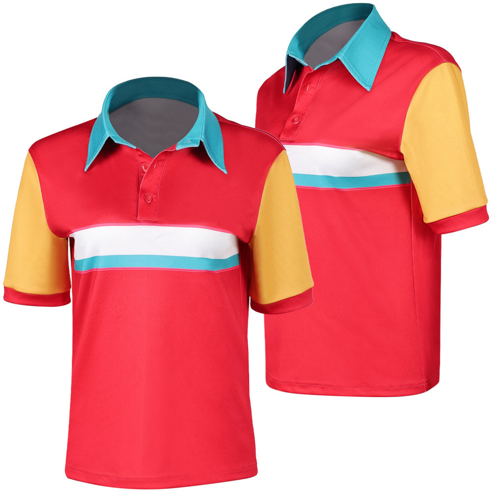 Cosplay Costume Jo Forgotten Island(2026) Film Cosplay Polo Rouge Femme