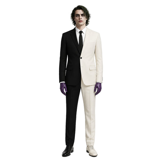  Cosplay Costume Joker Batman Film Cosplay Tenue Noire et Blanche Homme