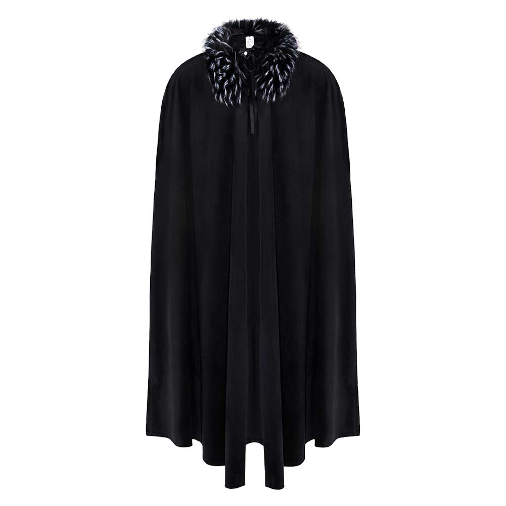 Cosplay Costume Jon Snow Game of Thrones TV Cosplay Cape Noire Homme
