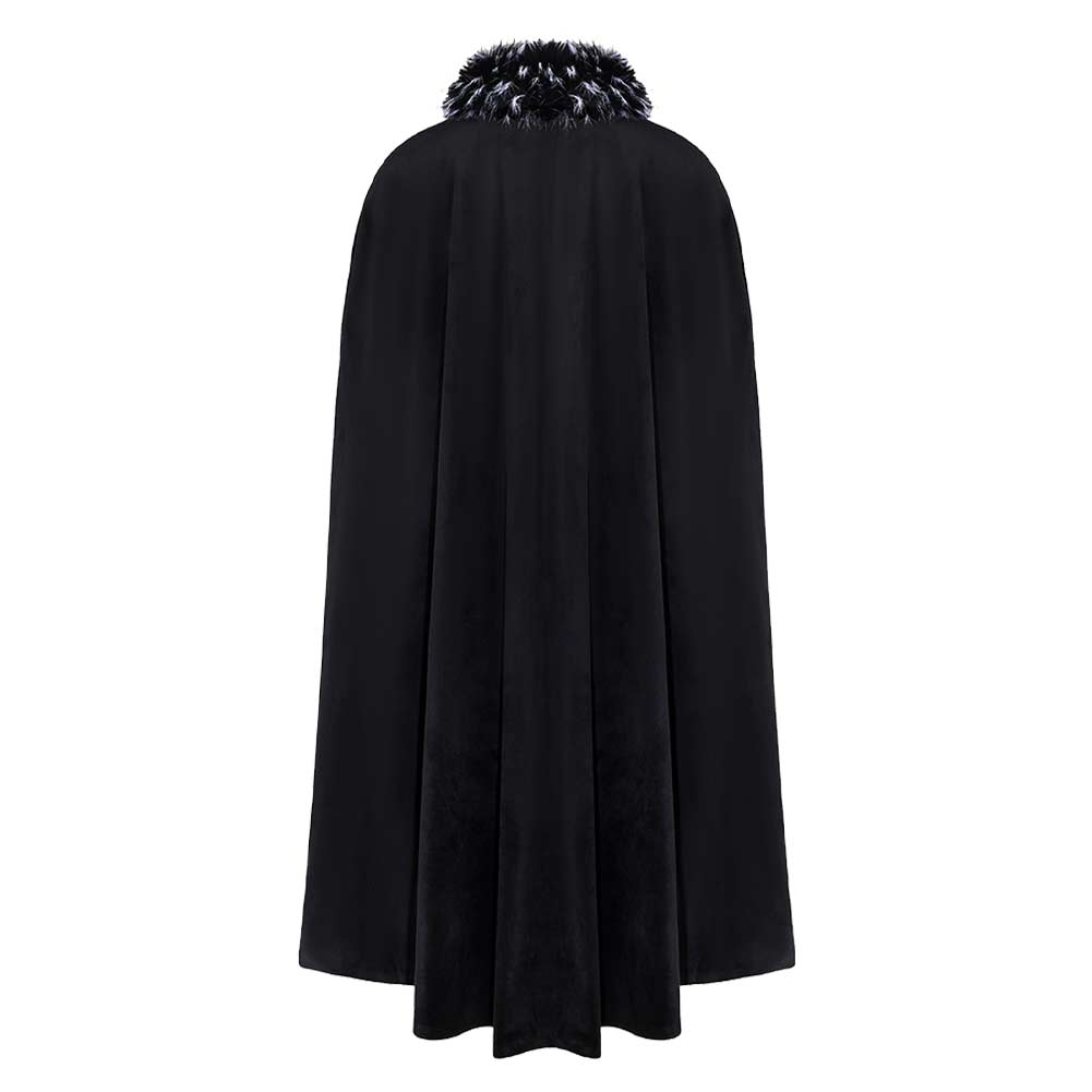 Cosplay Costume Jon Snow Game of Thrones TV Cosplay Cape Noire Homme