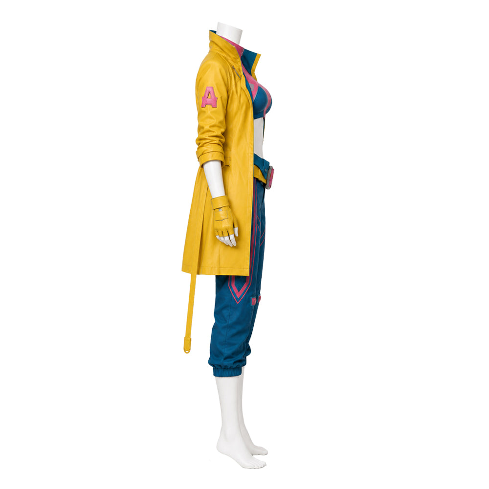 Cosplay Costume Jubilee Jeu Cosplay Tenue Jaune Femme