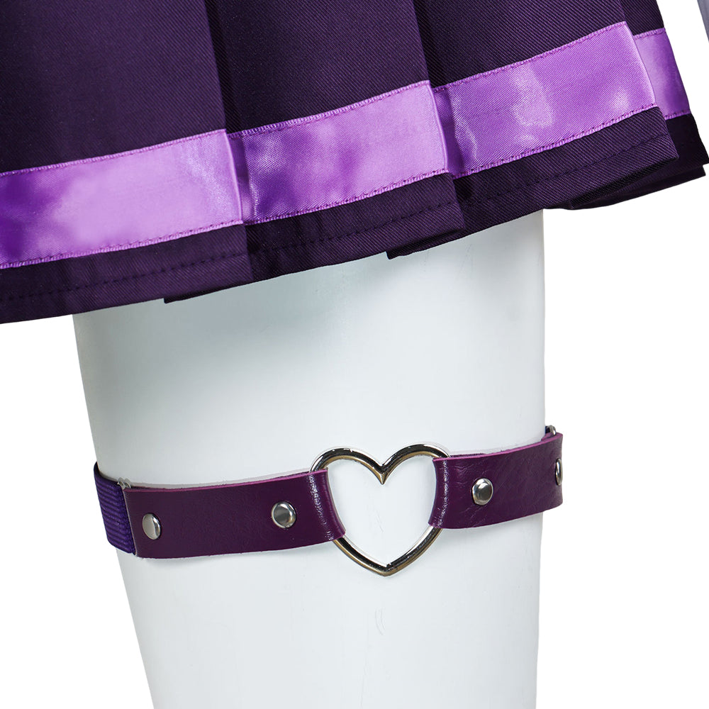 Cosplay Costume Juno Overwatch Jeu Cosplay Tenue Jaune et Violette Femme