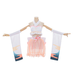 Cosplay Costume Kaguya Cosmic Princess Kaguya(2026) Anime Cosplay Maillot de Bain Blanche et Rose Femme