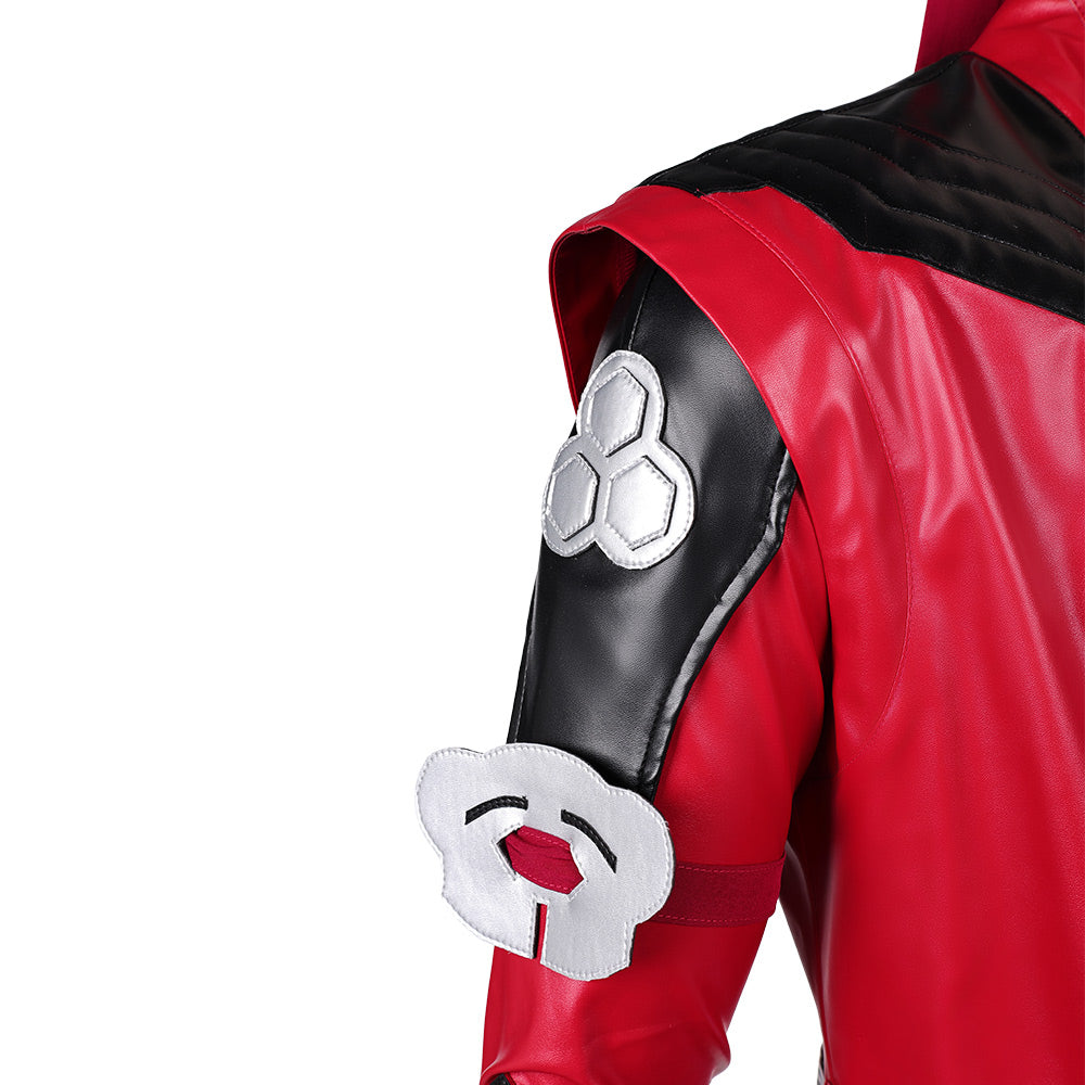Cosplay Costume Kenshi Takahashi Mortal Kombat 2(2026) Film Cosplay Tenue Rouge et Noire de Cuir Homme
