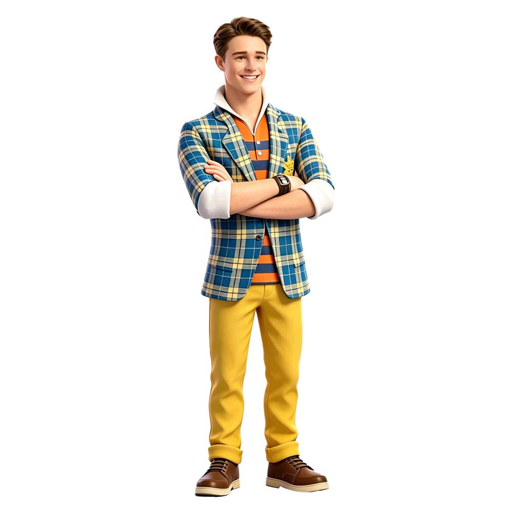 Cosplay Costume King Benjamin Florian Descendants: Wicked Wonderland(2026) Film Cosplay Tenue Bleue Homme