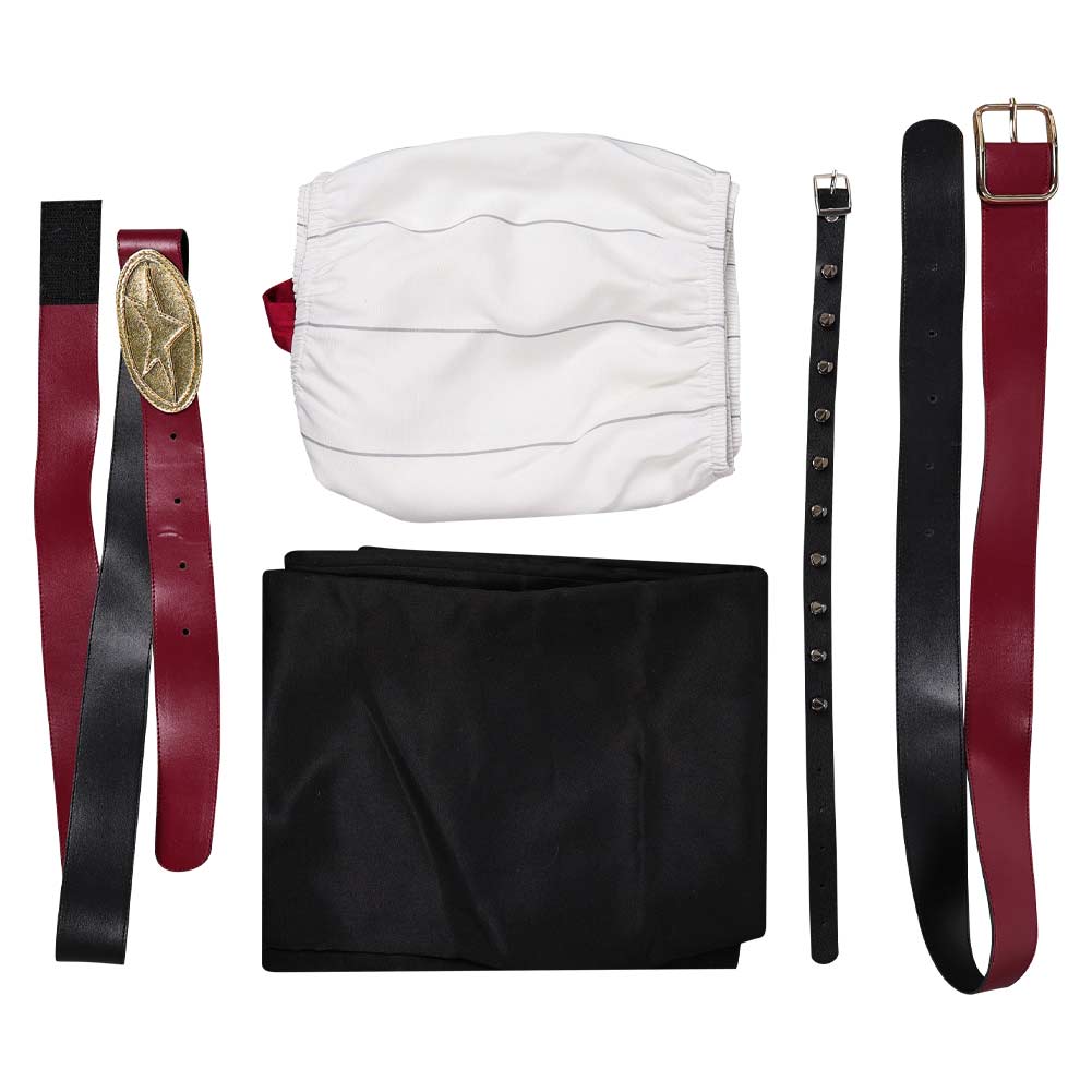 Cosplay Costume Kirara Hoshi Anime Cosplay Haut Blanc et Pantalon Noir Femme