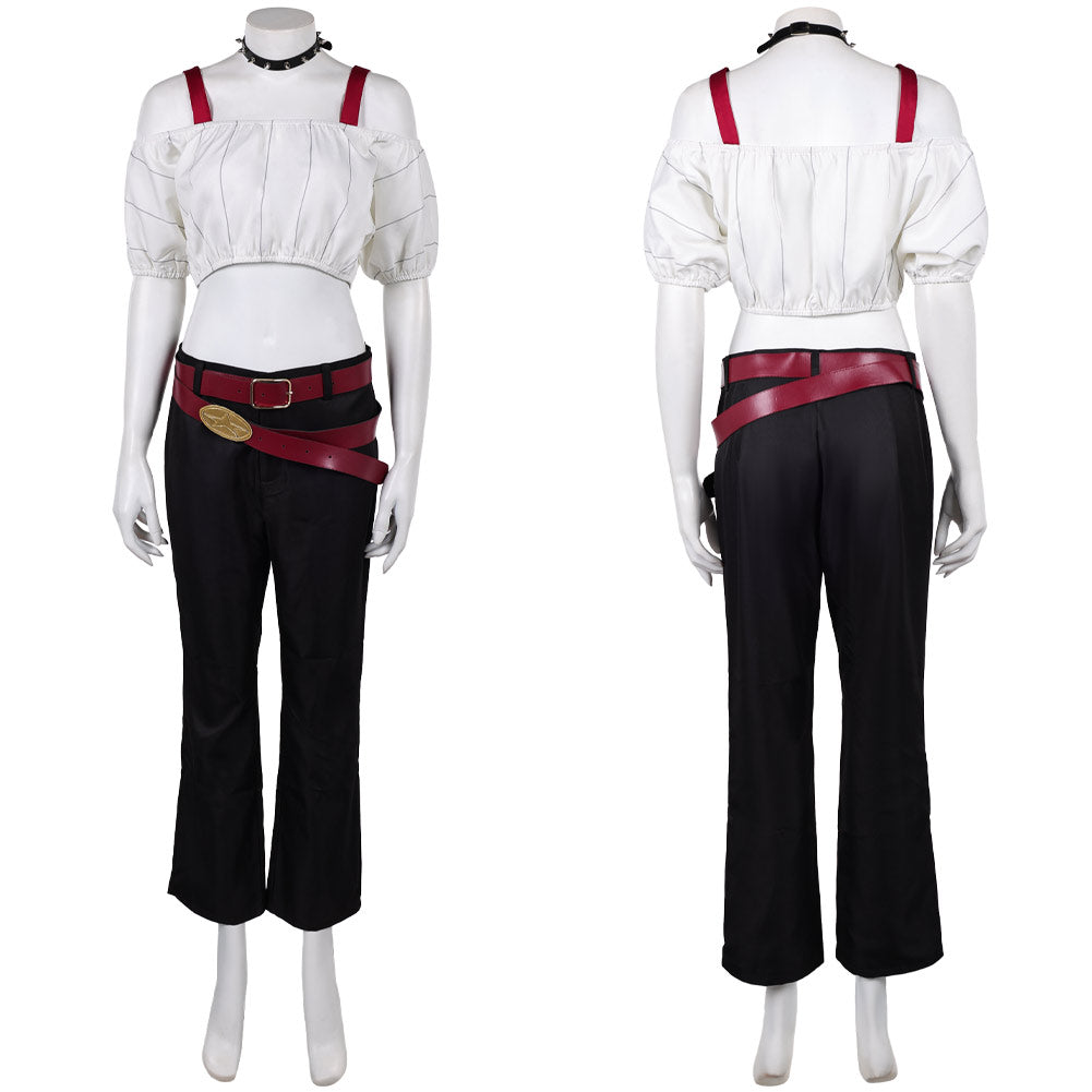 Cosplay Costume Kirara Hoshi Anime Cosplay Haut Blanc et Pantalon Noir Femme