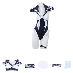 Cosplay Costume Kitagawa Marin Sexy Cosplay Doll Anime Cosplay Maillot de Bain Bleu et Blanc Femme