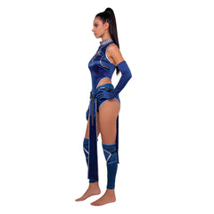 Cosplay Costume Kitana Mortal Kombat 2(2026) Film Cosplay Combinaison Bleue Femme Ver.2