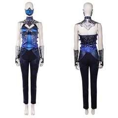 Cosplay Costume Kitana Mortal Kombat 2(2026) Film Cosplay Tenue Bleue et Noire Femme