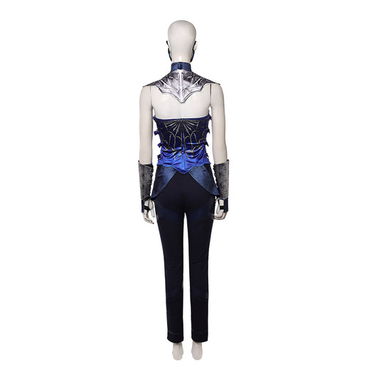 Cosplay Costume Kitana Mortal Kombat 2(2026) Film Cosplay Tenue Bleue et Noire Femme