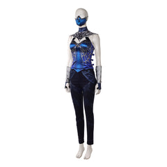 Cosplay Costume Kitana Mortal Kombat 2(2026) Film Cosplay Tenue Bleue et Noire Femme