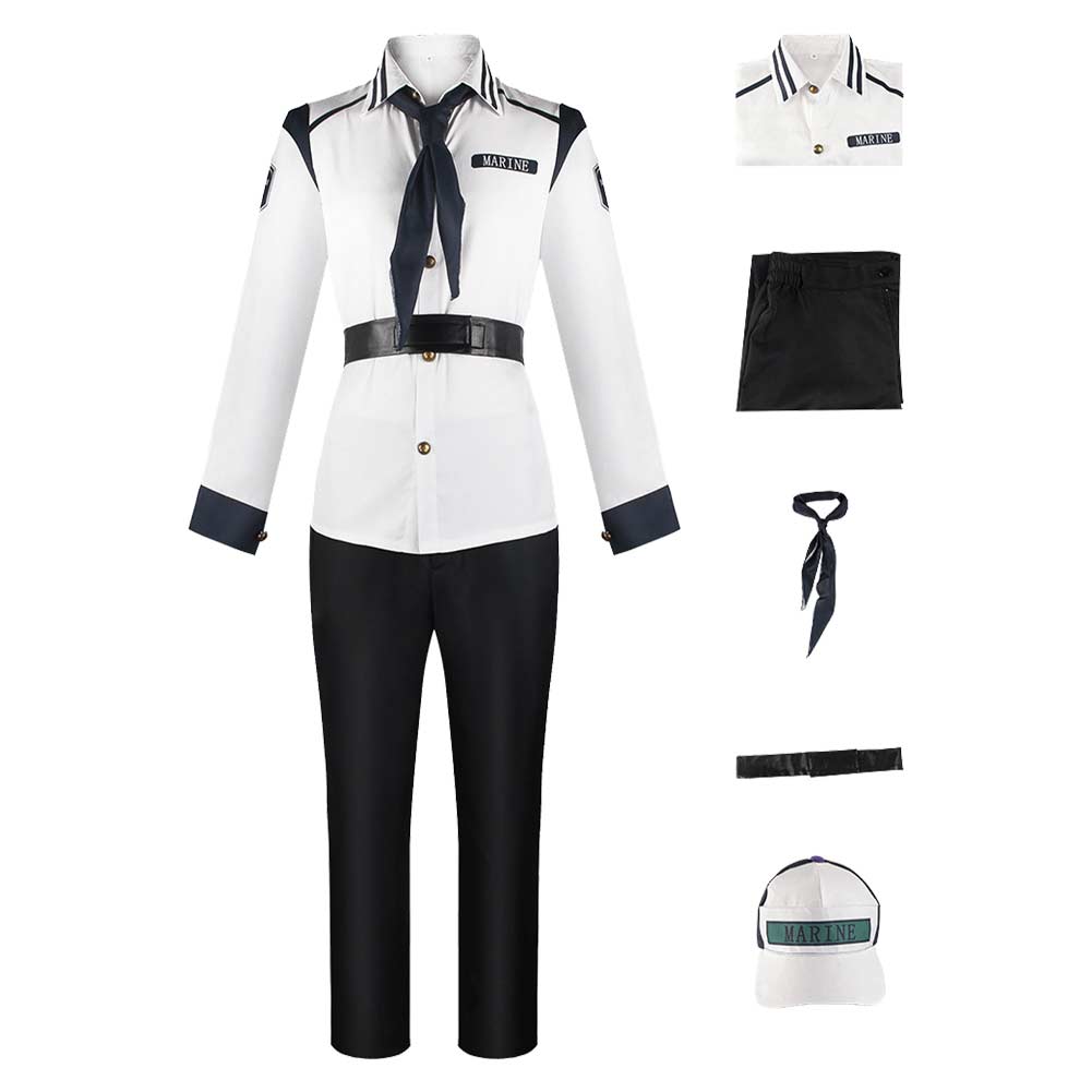 Cosplay Costume Koby One Piece Live Action 2(2026) TV Cosplay Tenue Blanche et Noire Homme