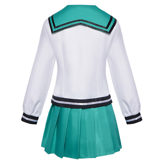 Cosplay Costume Kokomi Teruhashi The Disastrous Life of Saiki K Anime Cosplay Uniforme Blanche et Verte Femme