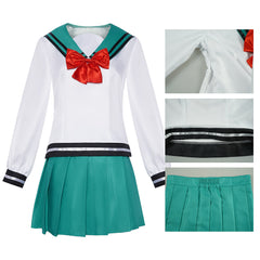 Cosplay Costume Kokomi Teruhashi The Disastrous Life of Saiki K Anime Cosplay Uniforme Blanche et Verte Femme