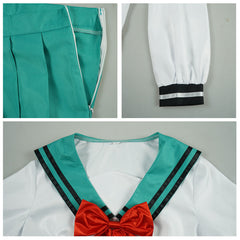 Cosplay Costume Kokomi Teruhashi The Disastrous Life of Saiki K Anime Cosplay Uniforme Blanche et Verte Femme