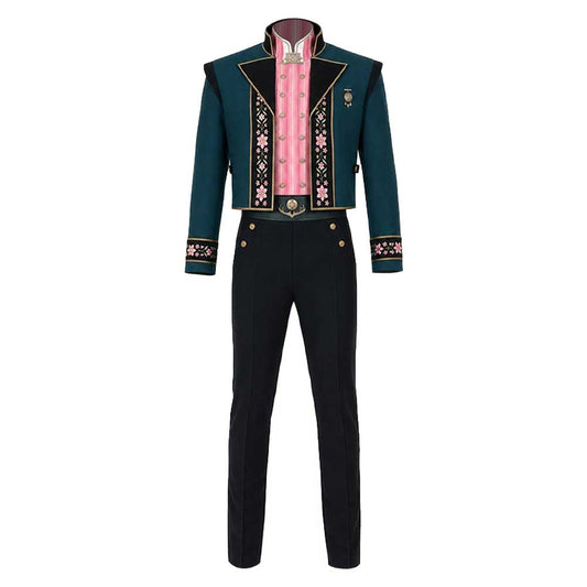Cosplay Costume Kristoff La Reine des Neiges 3(2027) Film Cosplay Tenue Verte Homme
