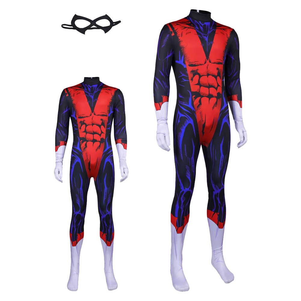 Cosplay Costume Kurt Wagner X-Men '97 Saison 2(2026) TV Cosplay Combinaison Rouge Homme
