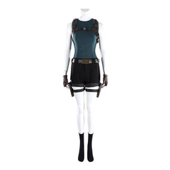 Cosplay Costume Lara Croft Tomb Raider Live Action(2026) TV Cosplay Tenue Noire et Bleue Femme