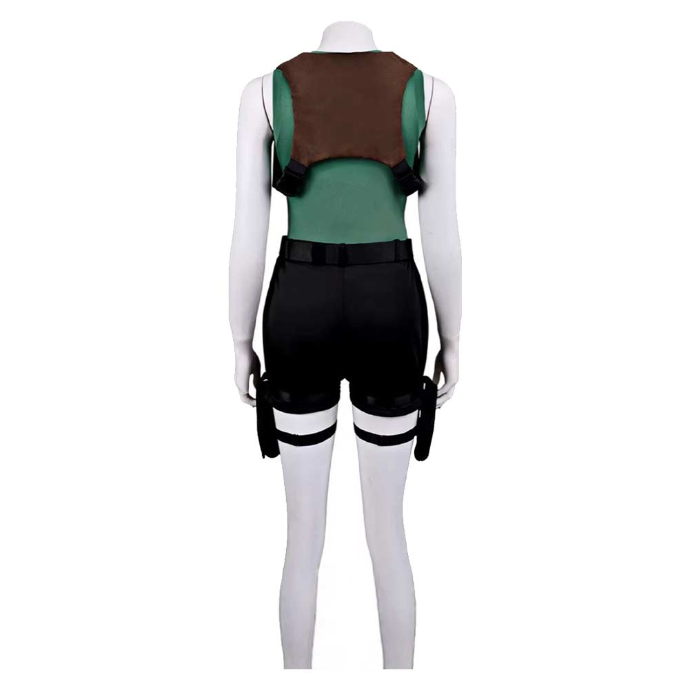 Cosplay Costume Lara Croft Tomb Raider: Legacy of Atlantis(2026) Jeu Cosplay Tenue Verte Femme