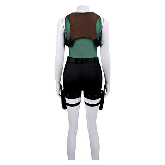 Cosplay Costume Lara Croft Tomb Raider: Legacy of Atlantis(2026) Jeu Cosplay Tenue Verte Femme