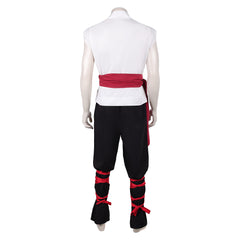 Cosplay Costume Liu Kang Mortal Kombat 2(2026) Film Cosplay Tenue Noire et Blanche Homme