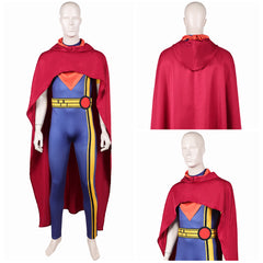 Cosplay Costume Lucas Bishop X-Men '97 Saison 2(2026) TV Cosplay Combinaison Bleue+Cape Rouge Homme