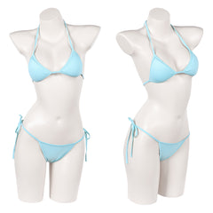 Cosplay Costume Lucia Caminos GTA(2026) Jeu Cosplay Maillot de Bain Bikini Bleu Femme