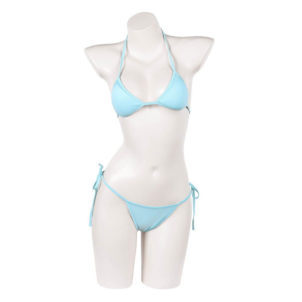 Cosplay Costume Lucia Caminos GTA(2026) Jeu Cosplay Maillot de Bain Bikini Bleu Femme