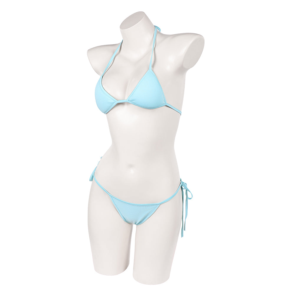 Cosplay Costume Lucia Caminos GTA(2026) Jeu Cosplay Maillot de Bain Bikini Bleu Femme