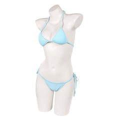 Cosplay Costume Lucia Caminos GTA(2026) Jeu Cosplay Maillot de Bain Bikini Bleu Femme