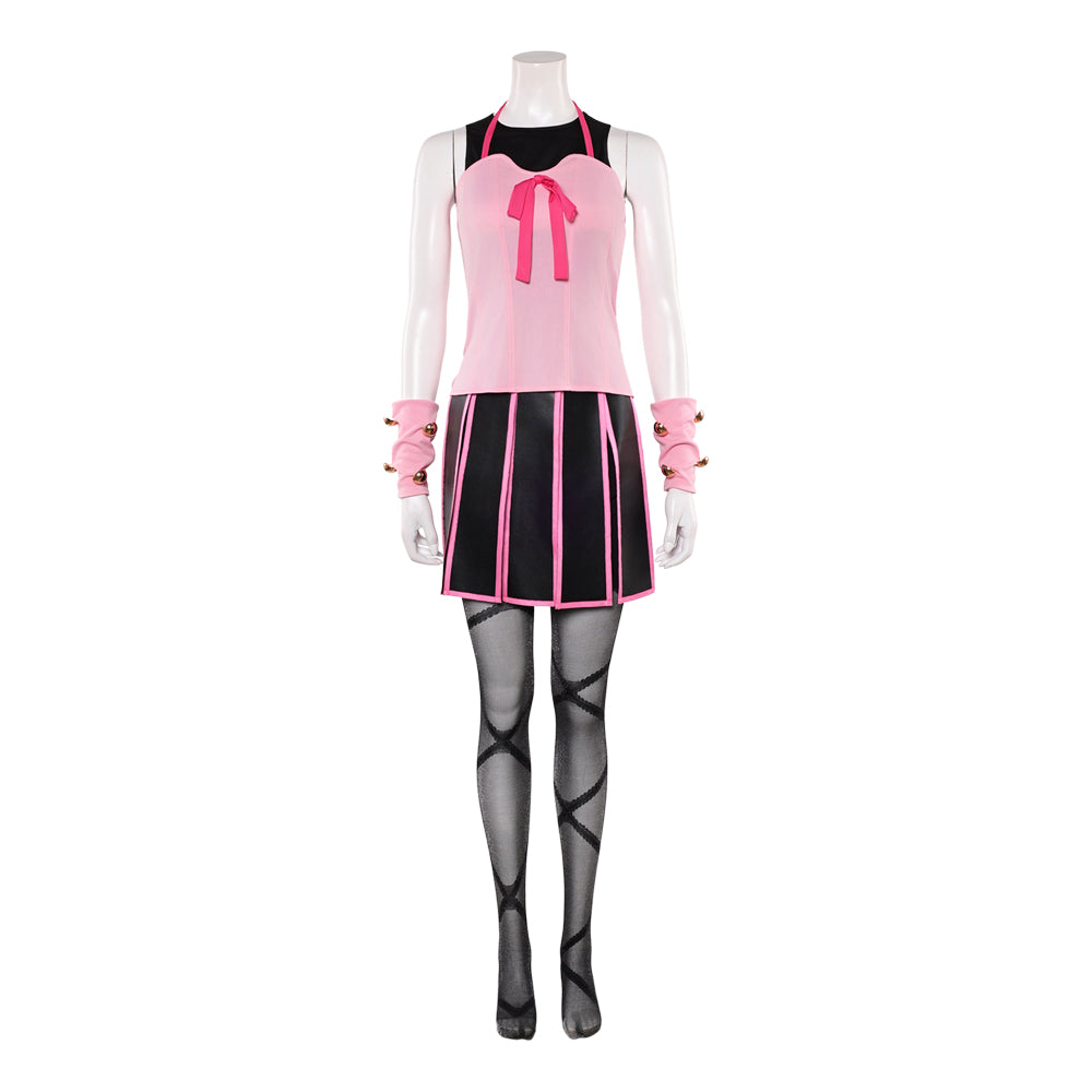 Cosplay Costume Lucy Steel JJBA 7(2026) Anime Cosplay Tenue Rose et Noire Femme